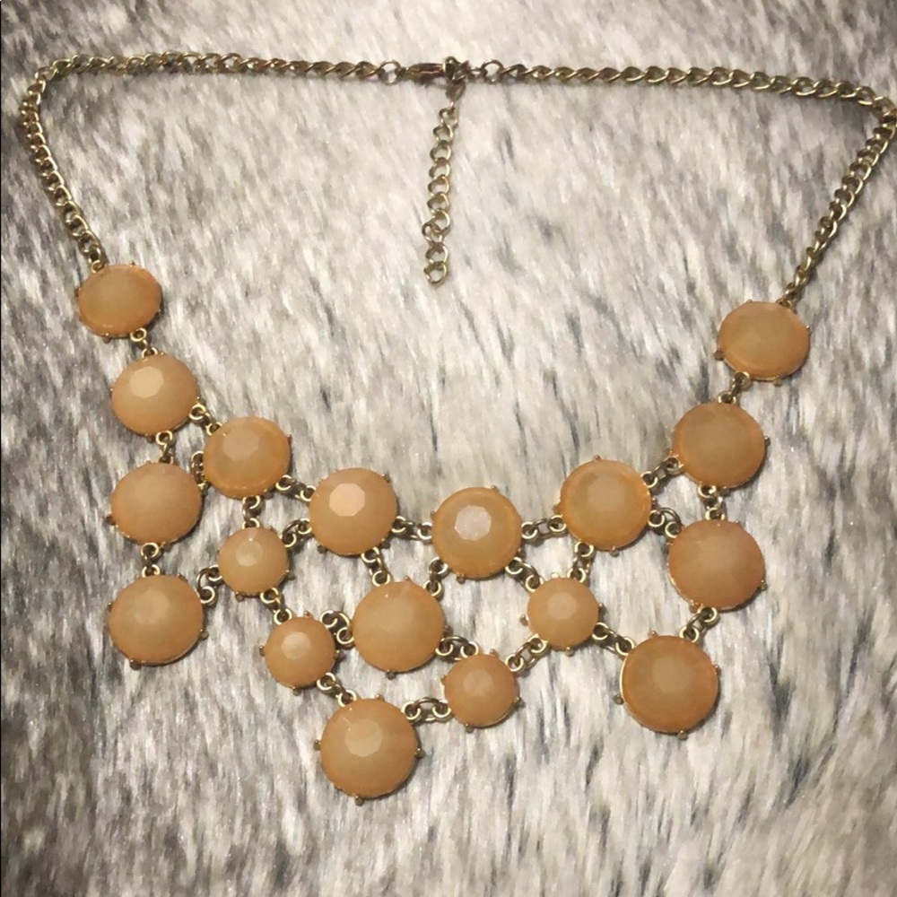Nude/peach bib necklace. Open to offers